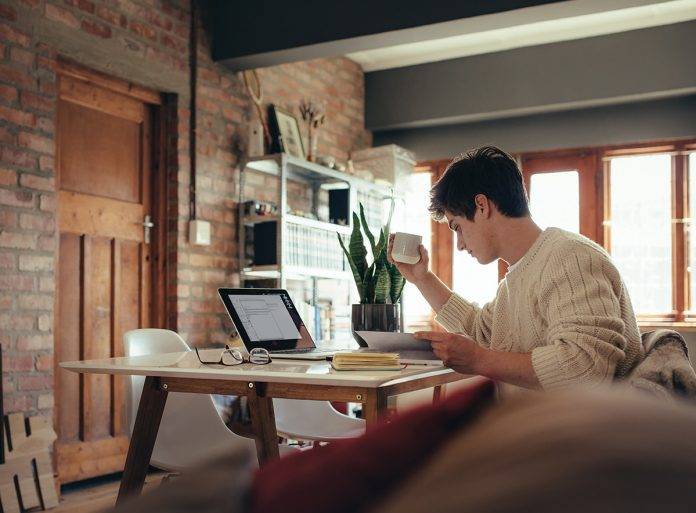 Man Working Remotely