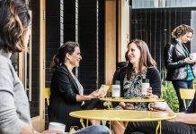 Suzanne and Jayne Bradbury at Discovery Coffee. Photo by Jeffrey Bosdet.