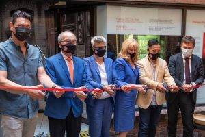 Officials open the Victoria Chinatown Museum Society's Pop-Up Exhibit in Fan Tan Alley