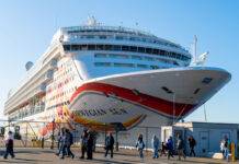 The Norwegian Sun cruise ship, docked at Ogden Point. Photo: Getty Images.